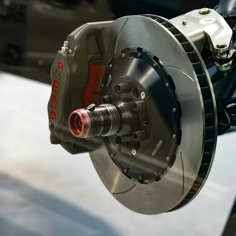 Front brake pads with wear indicator